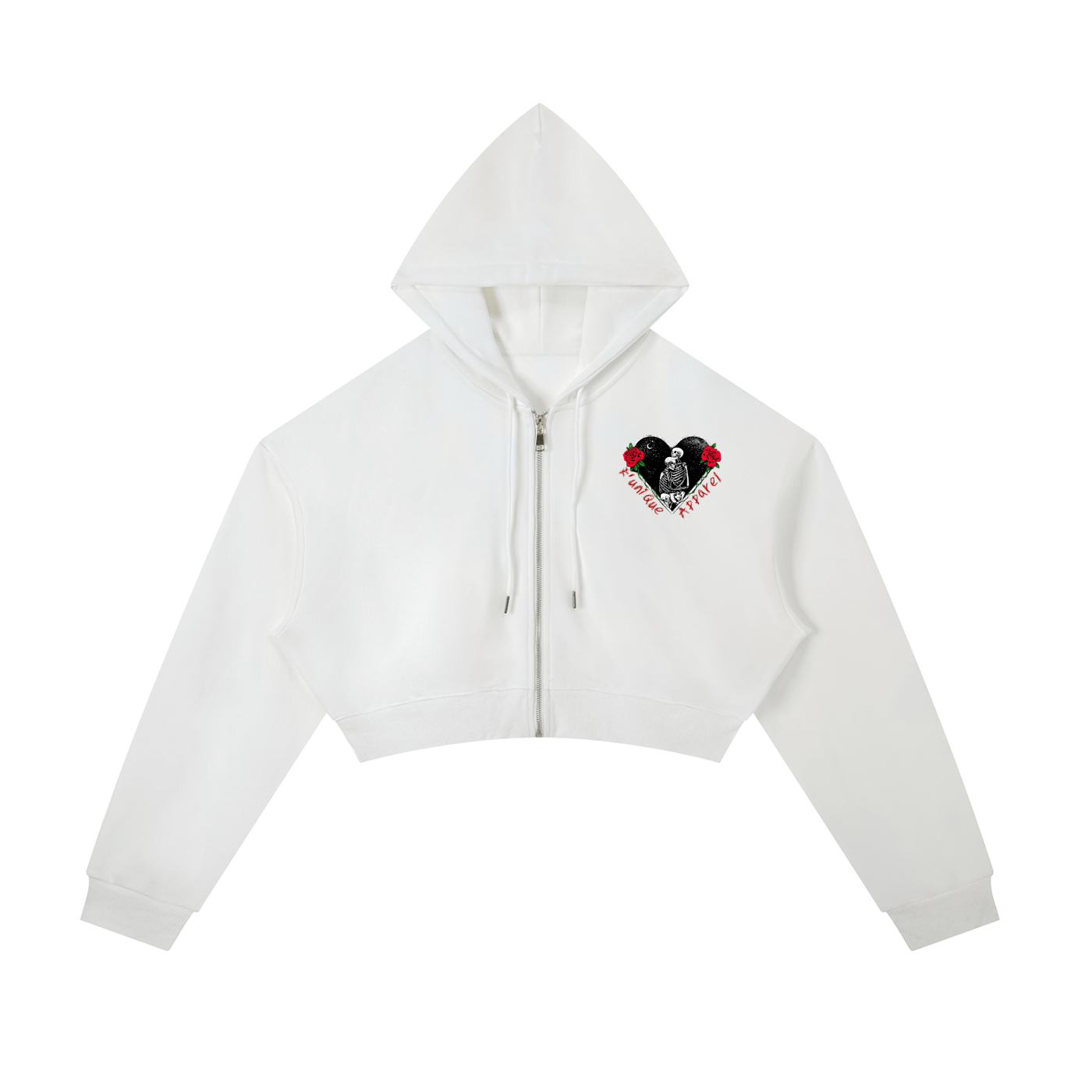 Women's Essential Cropped Zip-Up Hoodie