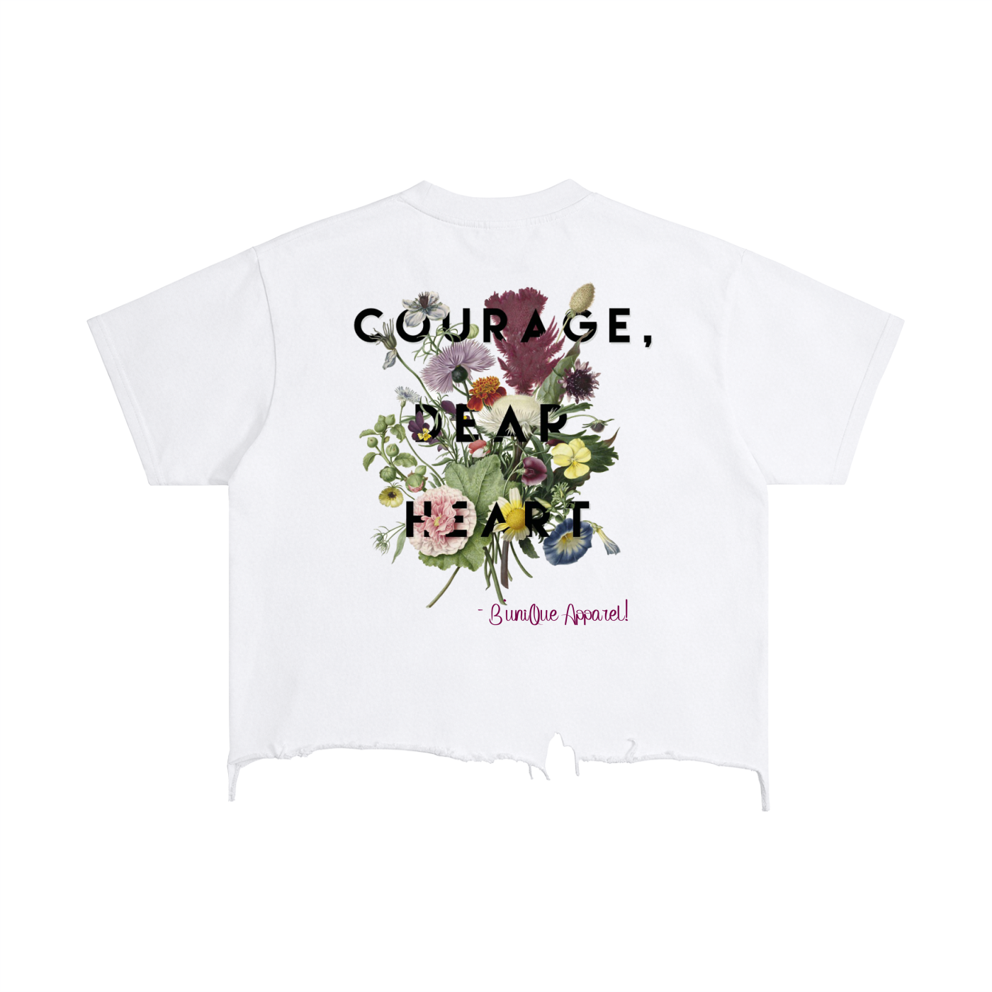 Vintage Wash Boxy Distressed B'uniQue T-Shirt