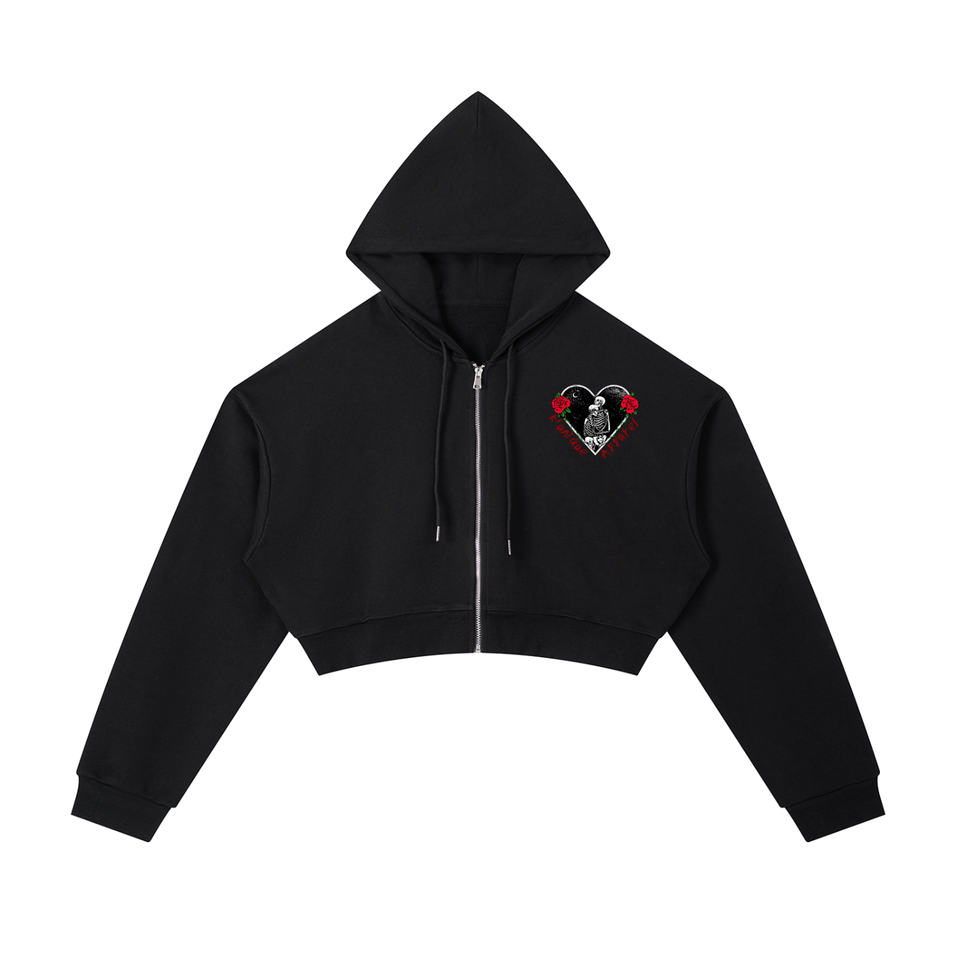 Women's Essential Cropped Zip-Up Hoodie