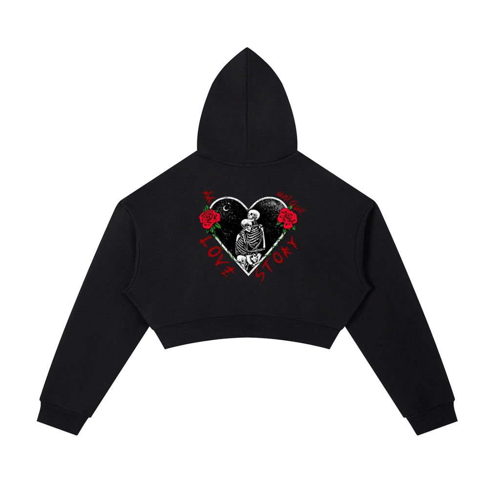 Women's Essential Cropped Zip-Up Hoodie