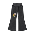 Women's Vintage Washed Flared Fleece Pants